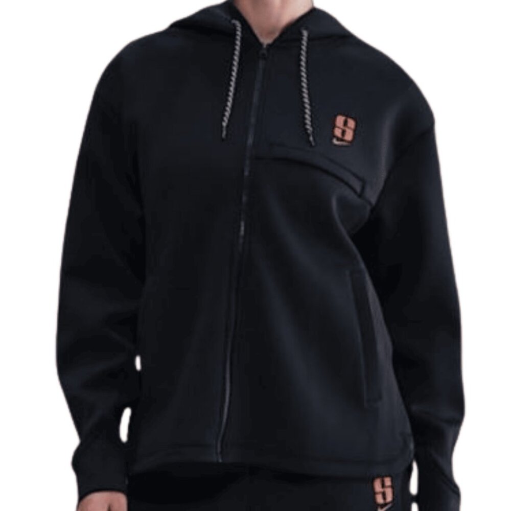 Nike Dri-FIT Hoodie Womens Sabrina Basketball Zip Loose Fit IH3916-010 Sz Large